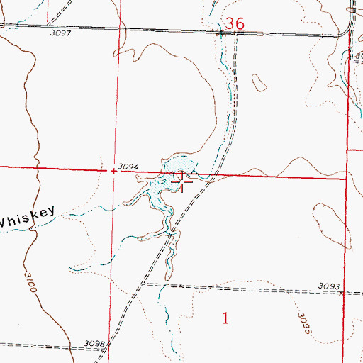 Topographic Map of Crow Number 24 Dam, MT