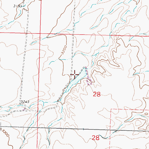 Topographic Map of Crow Number 22 Dam, MT