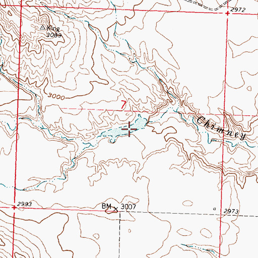Topographic Map of Raglands Number 1 Dam, MT