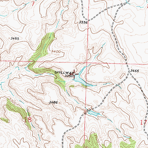 Topographic Map of Hope et al Number 1 Dam, MT