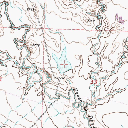 Topographic Map of BN Number 9 Dam, MT