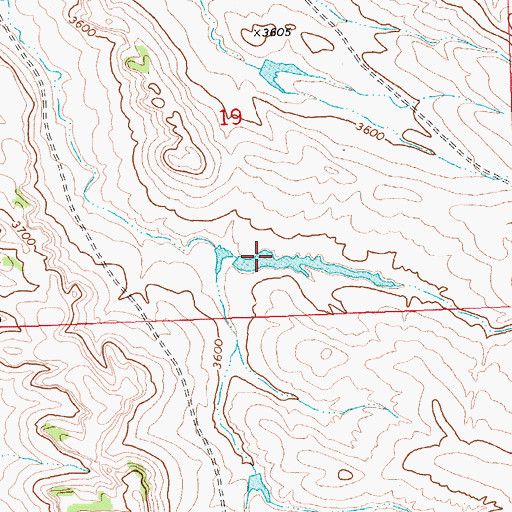 Topographic Map of Crow Number 80 Dam, MT