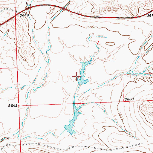 Topographic Map of Crow Number 75 Dam, MT