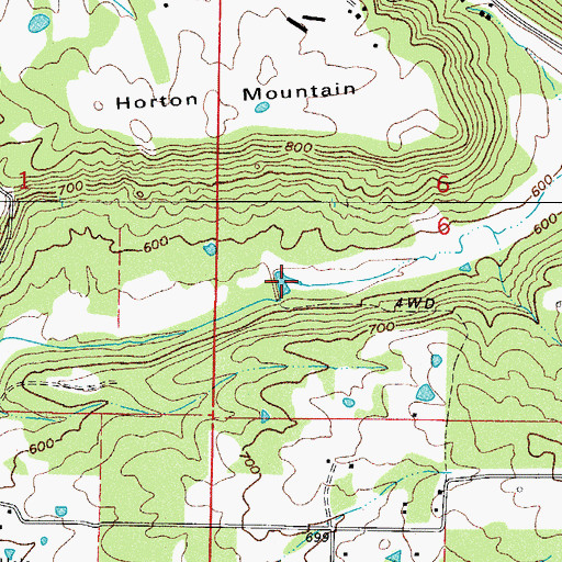 Topographic Map of Lake Vinson, AR