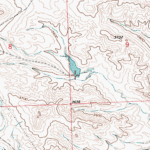 Topographic Map of Crow Number 86 Dam, MT