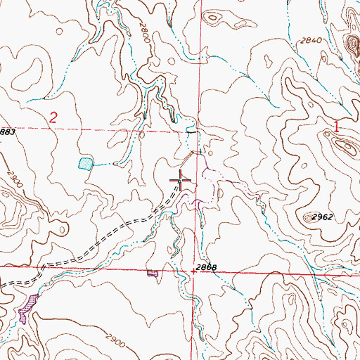 Topographic Map of Weeding Number 1 Dam, MT