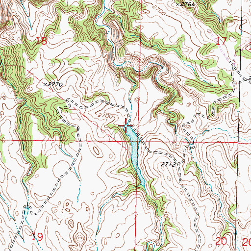 Topographic Map of Engdahl Number 6 Dam, MT