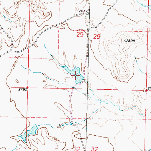 Topographic Map of Engdahl Number 5 Dam, MT