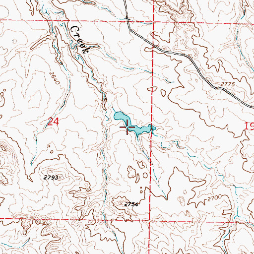 Topographic Map of Yellow Horse Dam, MT
