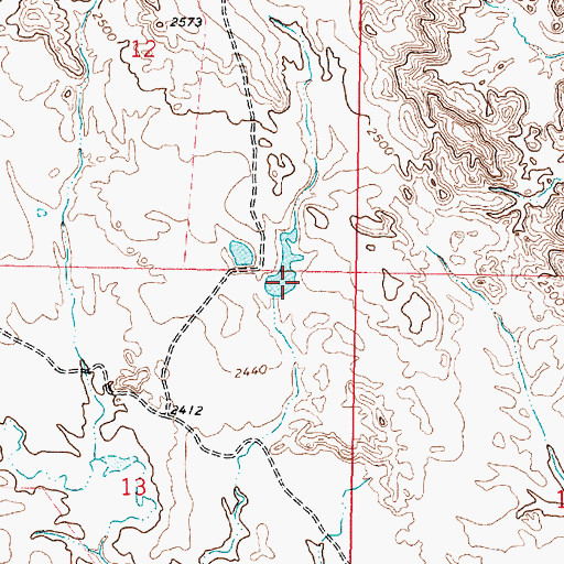 Topographic Map of Dry Dam, MT