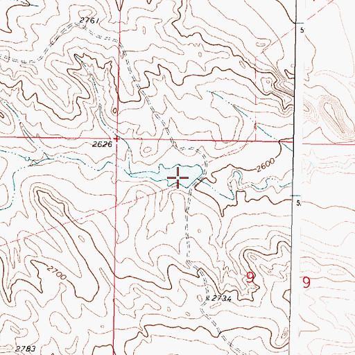 Topographic Map of Big Bucks Number 13 Dam, MT