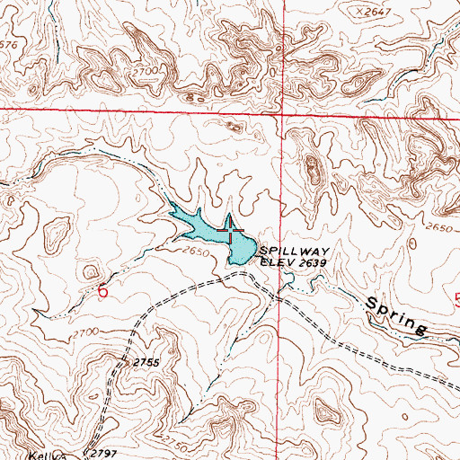Topographic Map of Big Bucks Number 7 Dam, MT