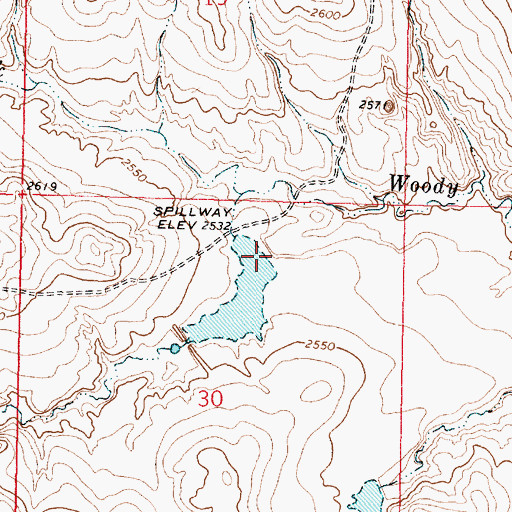 Topographic Map of Big Bucks Number 9 Dam, MT
