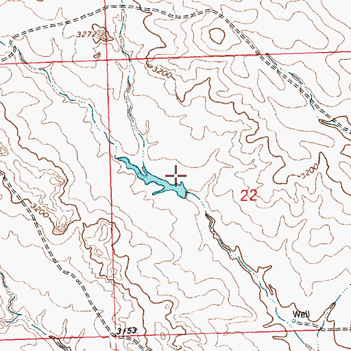 Topographic Map of Howard Coulee Number 1 Dam, MT