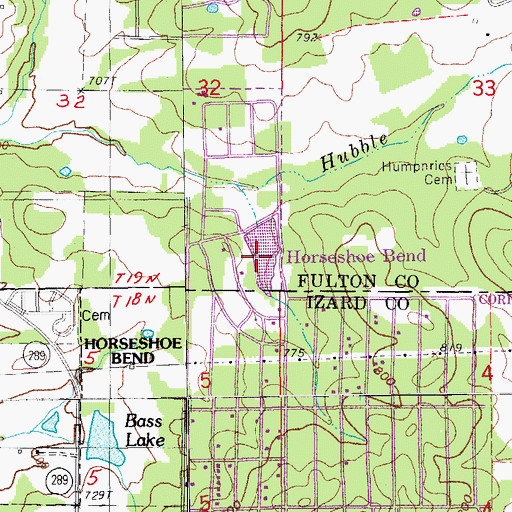 Topographic Map of North Lake Dam, AR