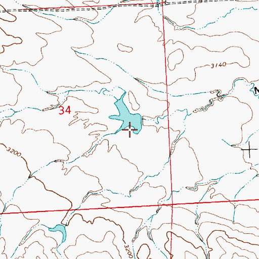 Topographic Map of Gofara Number 3 Dam, MT