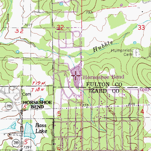 Topographic Map of North Lake, AR