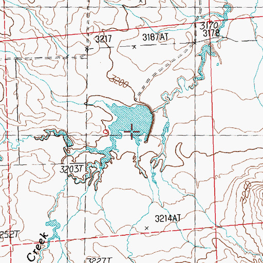 Topographic Map of Wiggins Number 3 Dam, MT