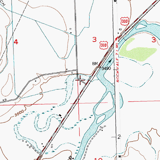 Topographic Map of Schlemmer Number 1 Dam, MT