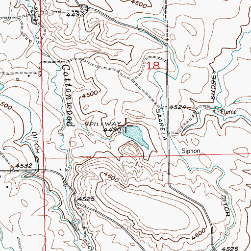 Topographic Map of Bertoline Number 1 Dam, MT