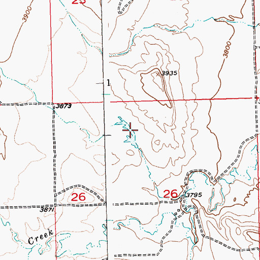 Topographic Map of Langstaff Number 1 Dam, MT
