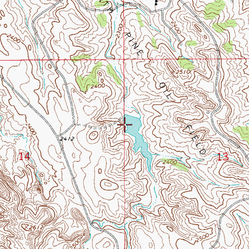 Topographic Map of Twin Buttes Retention Dam, MT