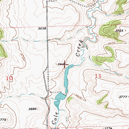 Topographic Map of Golden Glenn Number 1 Dam, MT