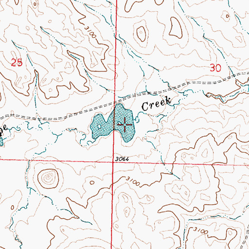 Topographic Map of Antelope Dam, MT