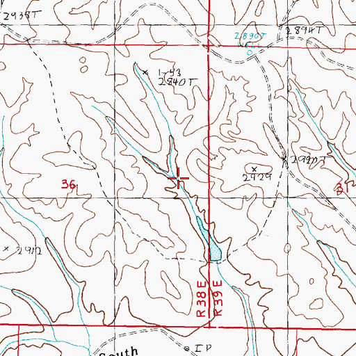 Topographic Map of Big Bucks Number 16 Dam, MT