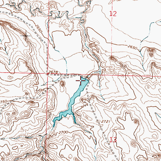 Topographic Map of Big Bucks Number 15 Dam, MT