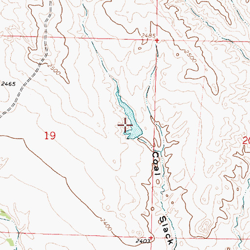 Topographic Map of Coal Dam, MT