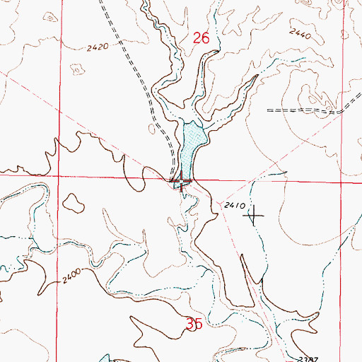 Topographic Map of Green Coulee Dam, MT
