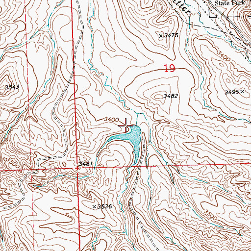 Topographic Map of B O'Leary Number 2 Dam, MT