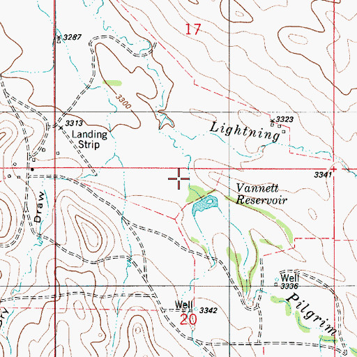 Topographic Map of Vanettes Dam, MT