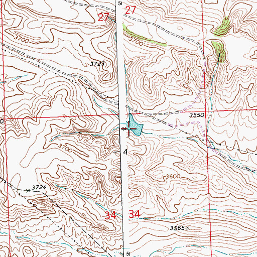 Topographic Map of S and S Kurth Number 1 Dam, MT