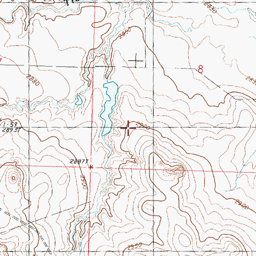 Topographic Map of Waldo Number 2 Dam, MT