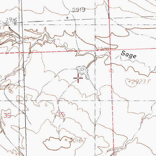 Topographic Map of US Number 41 Dam, MT