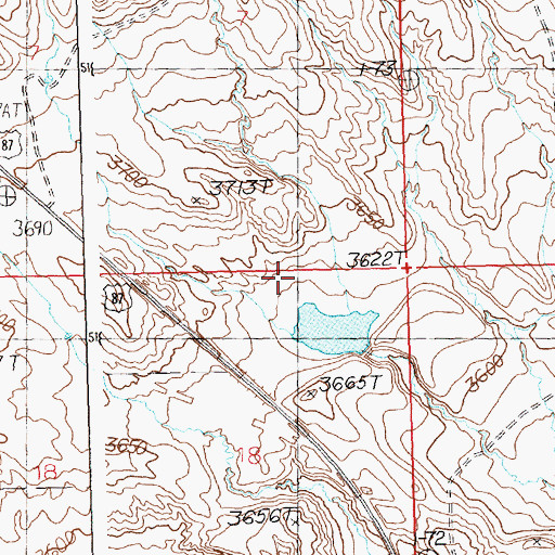 Topographic Map of Zimmerman Dam Number 1, MT