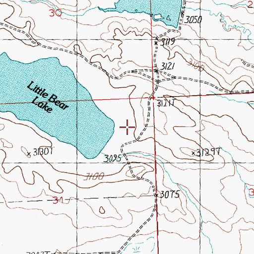 Topographic Map of US Number 37 Dam, MT
