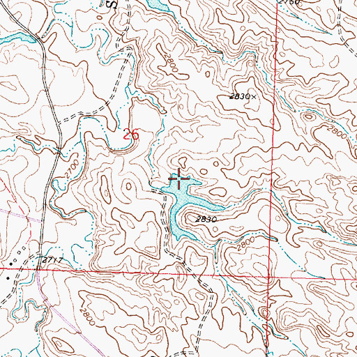 Topographic Map of Sid Hauso Number 1 Dam, MT