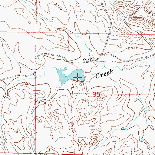 Topographic Map of Rosa Spring Dam Number 1, MT