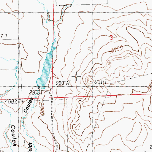 Topographic Map of DE Stewart Number 1 Dam, MT