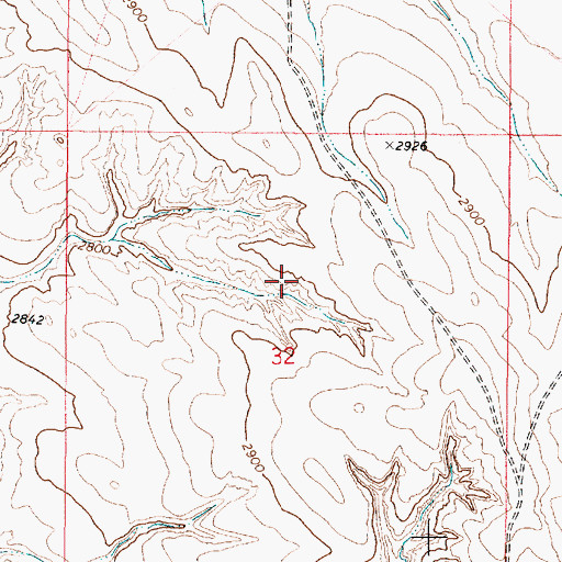 Topographic Map of Harmes Reservoir Dam, MT