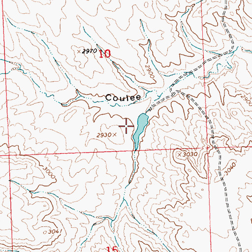 Topographic Map of H Stensvad Number 1 Dam, MT