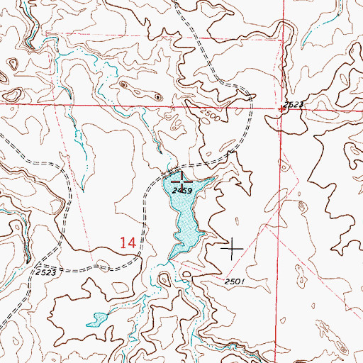 Topographic Map of Claribell Number 10 Dam, MT