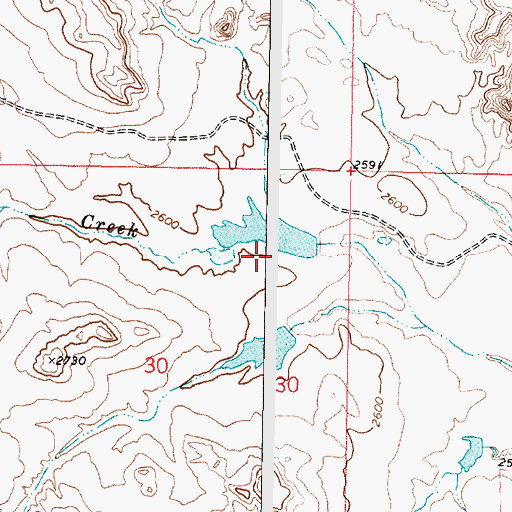Topographic Map of Claribell Number 8 Dam, MT