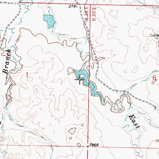 Topographic Map of Claribell Number 2 Dam, MT