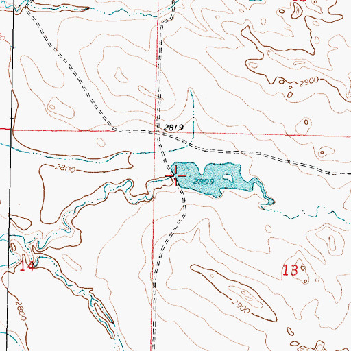 Topographic Map of Bob Number 8 Dam, MT