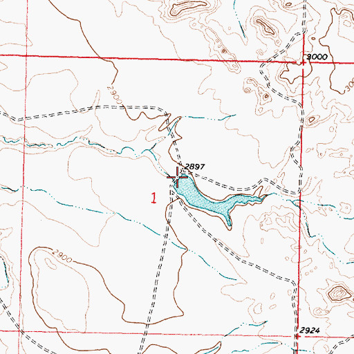 Topographic Map of Bob Number 6 Dam, MT