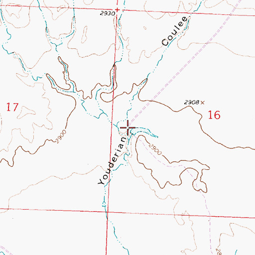 Topographic Map of Montana Number 26 Dam, MT